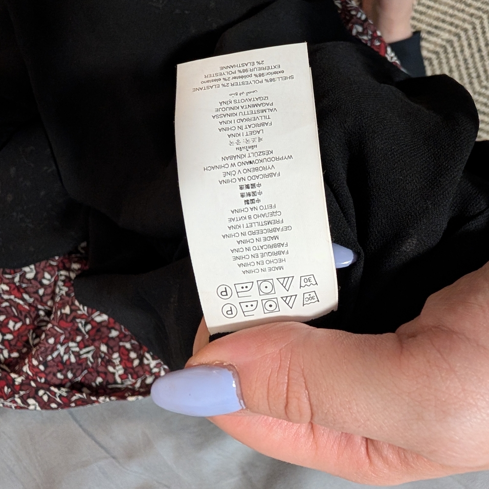 Michael Kors Red Leaf Print Ruffle Dress - Picture 12 of 12